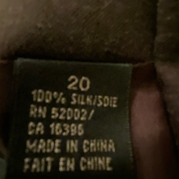 Dana Buchman Womens Brown Silk Pant Suit / Blazer Size 20 / Pants Size 24 - Picture 11 of 11